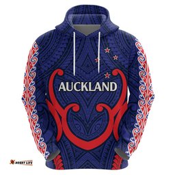 new zealand auckland cricket hoodie polynesian with maori koru