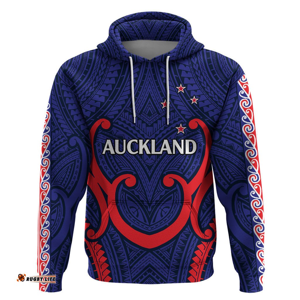 new zealand auckland cricket hoodie polynesian with maori koru