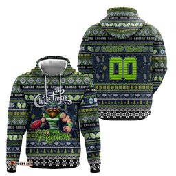 personalized raiders rugby xmas hoodie australia nrl mascot