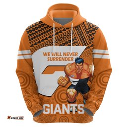 personalised giants football hoodie gws go champions polynesian indigenous art