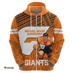 personalised giants football hoodie gws go champions polynesian indigenous art