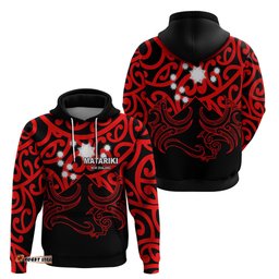matariki new zealand hoodie maori new year red