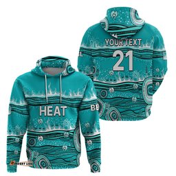 custom text and number australia heat cricket hoodie indigenous 08