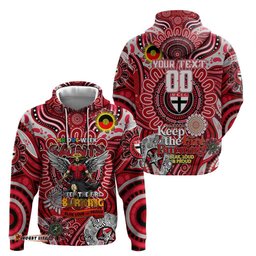 custom st kilda saints naidoc week 2024 hoodie mascot football