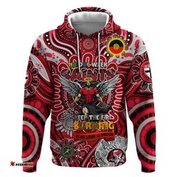 custom st kilda saints naidoc week 2024 hoodie mascot football