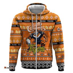 personalized tigers rugby xmas hoodie australia nrl mascot