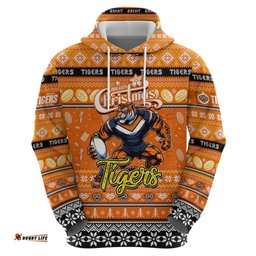 personalized tigers rugby xmas hoodie australia nrl mascot
