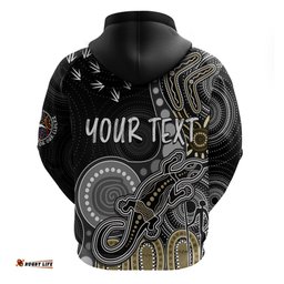 personalised naidoc week afl magpies hoodie aboriginal dot art lizard mix boomerang