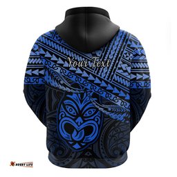 personalised matariki new zealand hoodie maori new year tiki blue version