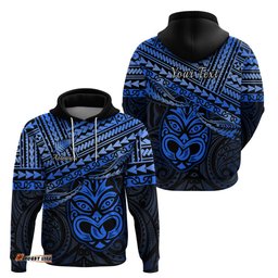 personalised matariki new zealand hoodie maori new year tiki blue version
