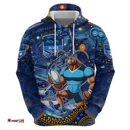 personalised mascot nsw blues rugby hoodie aboriginal galaxy