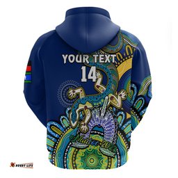 custom text and number australia naidoc hoodie palyku indigenous lizard for our elders