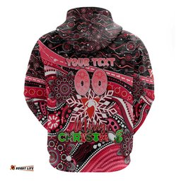 merry christmas afl swans hoodie aboriginal santa football mascot