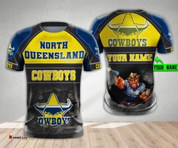 personalized north queensland cowboys 3d hoodie nrl 3d hoodie broken wall