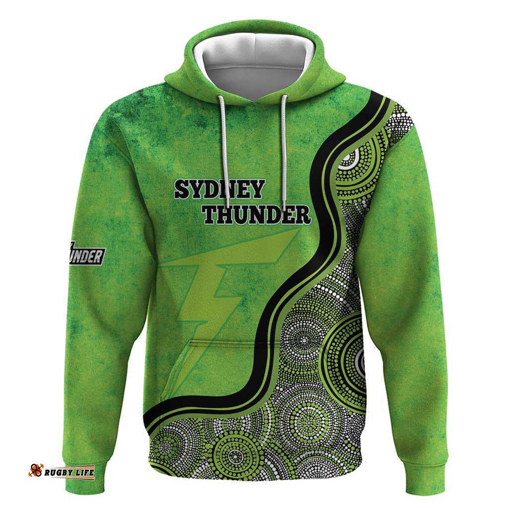 custom sydney thunder hoodie indigenous art grunge style