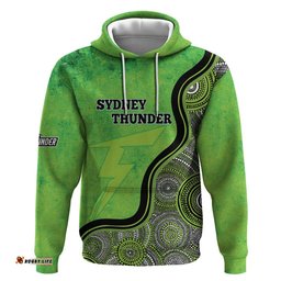 custom sydney thunder hoodie indigenous art grunge style