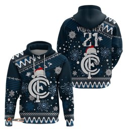 custom carlton blues football hoodie christmas vibe