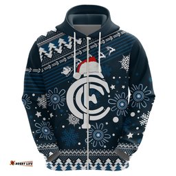 custom carlton blues football hoodie christmas vibe