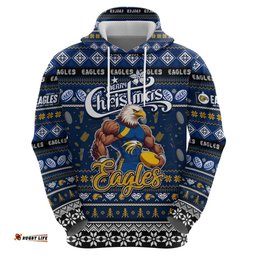 personalized eagles football xmas hoodie australia afl mascot