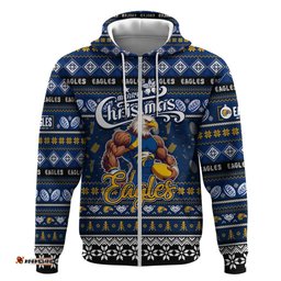 personalized eagles football xmas hoodie australia afl mascot