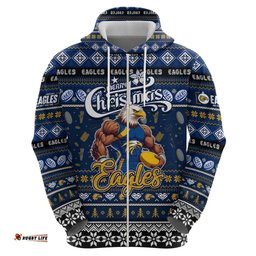 personalized eagles football xmas hoodie australia afl mascot