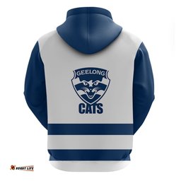 geelong football hoodie go cats white sporty style