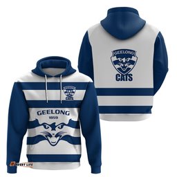 geelong football hoodie go cats white sporty style