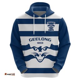 geelong football hoodie go cats white sporty style