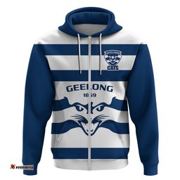 geelong football hoodie go cats white sporty style
