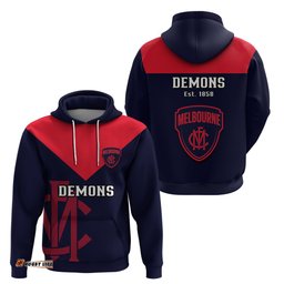 melbourne football hoodie go demons sporty style