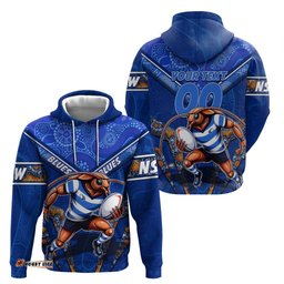 personalised nsw blues hoodie mascot rugby league