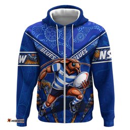 personalised nsw blues hoodie mascot rugby league