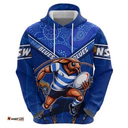 personalised nsw blues hoodie mascot rugby league