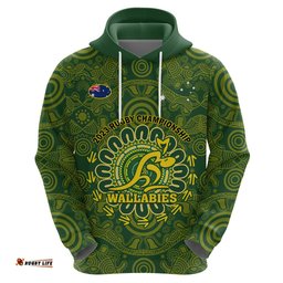 personalised australia rugby hoodie wallabies go champions indigenous art