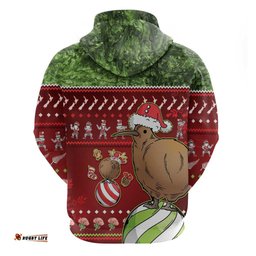 new zealand kiwi christmas hoodie paua shell glitter green