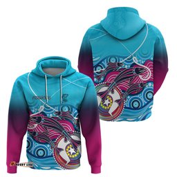 australia fishing hoodie fishaholic with the dhari symbol and aboriginal pattern