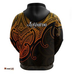 aotearoa maori koru hoodie polynesian pacific tribal gold