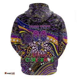 merry christmas storm hoodie aboriginal santa rugby mascot melbourne