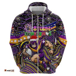merry christmas storm hoodie aboriginal santa rugby mascot melbourne