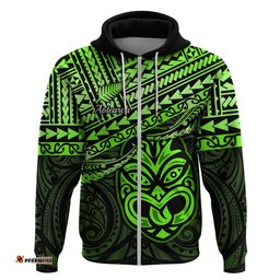 personalised matariki new zealand hoodie maori new year tiki green version