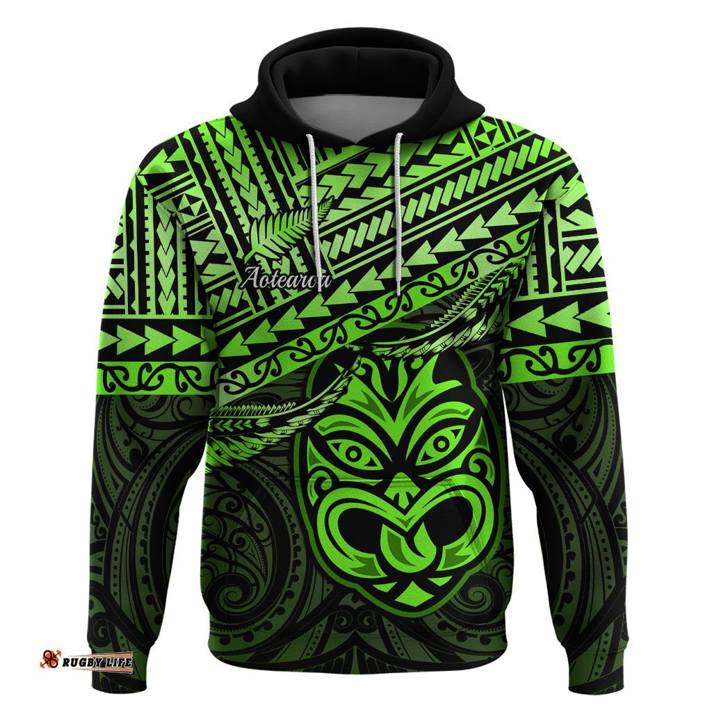 personalised matariki new zealand hoodie maori new year tiki green version