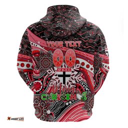 merry christmas afl saints hoodie aboriginal santa football mascot