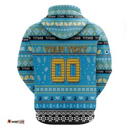 personalized titans rugby xmas hoodie australia nrl mascot
