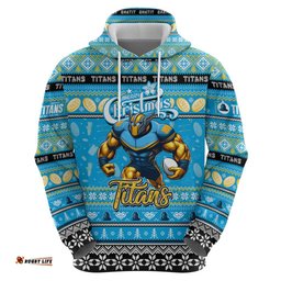 personalized titans rugby xmas hoodie australia nrl mascot