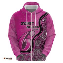 custom sydney sixers hoodie indigenous art grunge style