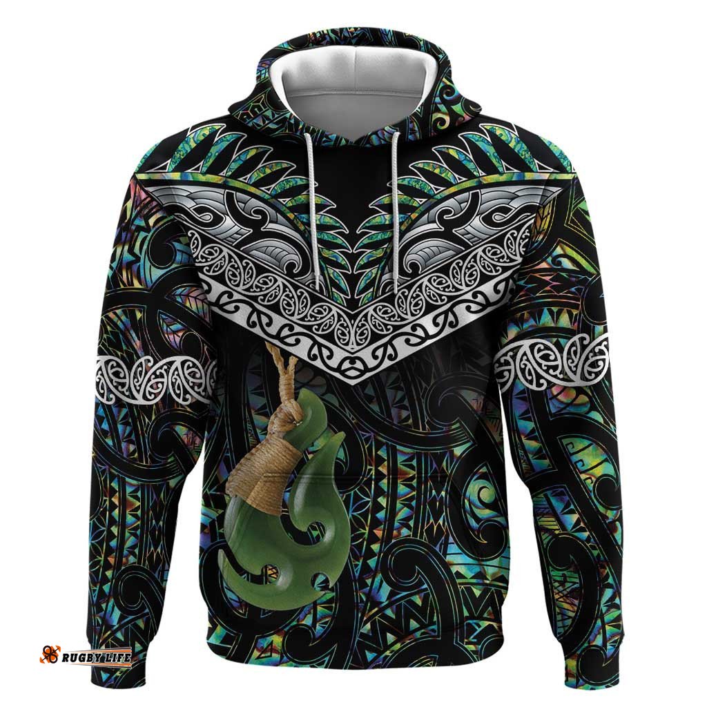 personalised maori manaia hoodie new zealand tribal hei matau papua shell