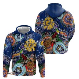 custom naidoc week 2024 west coast eagles hoodie australia aboriginal dot painting