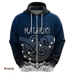 personalised new zealand hoodie matariki maori patterns gradient