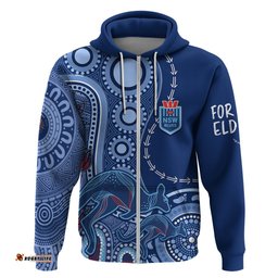 personalised state of origin naidoc hoodie kangaroo mix vines blues style