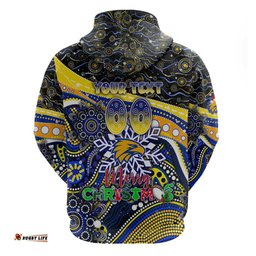 merry christmas afl eagles hoodie aboriginal santa football mascot
